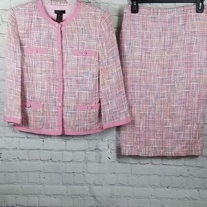 Grace Elements Pink Tweed Blazer